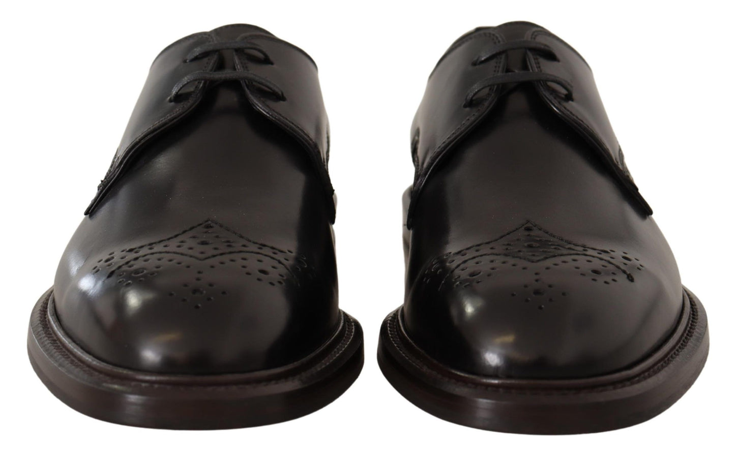 Dolce & Gabbana Elegant Black Derby Dress Shoes EU39 / US6