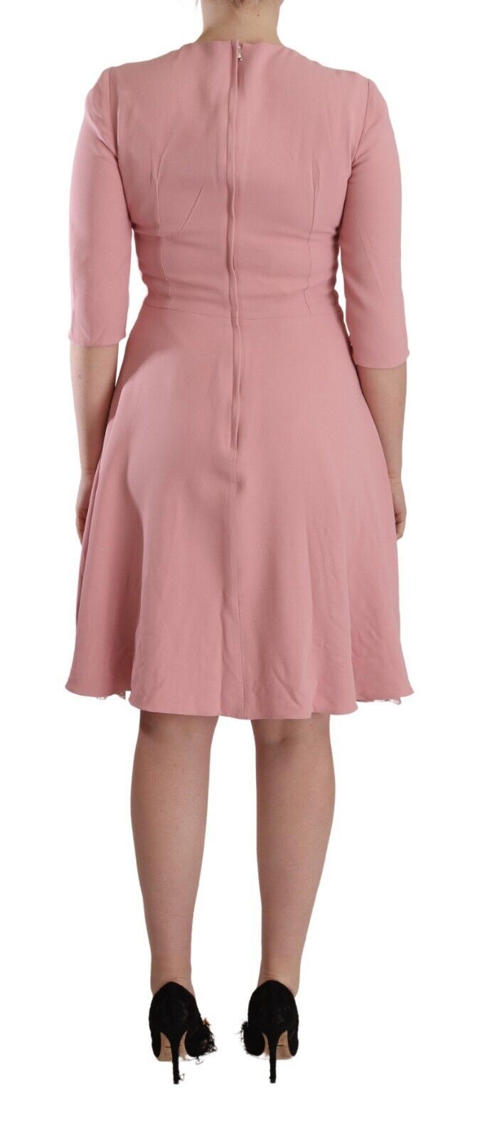 Dolce & Gabbana Elegant Pink A-Line Knee Length Dress IT44 | L