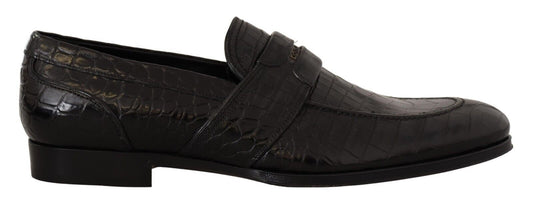 Dolce & Gabbana Elegant Crocodile Leather Moccasin Shoes EU44 / US11