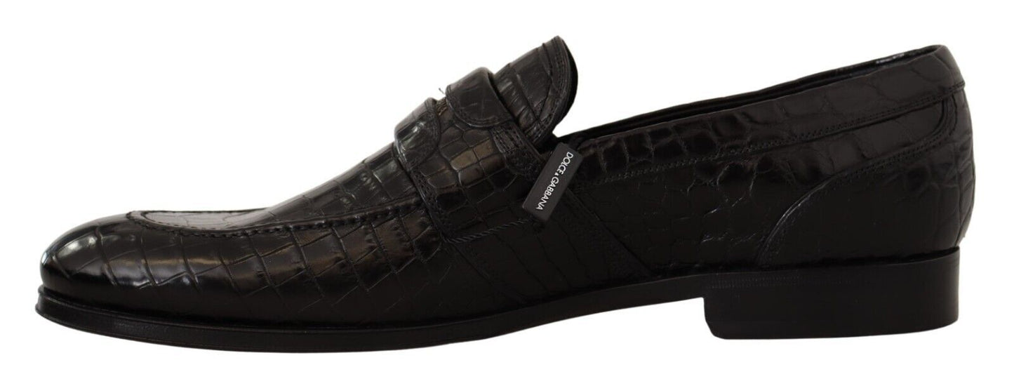 Dolce & Gabbana Elegant Crocodile Leather Moccasin Shoes EU44 / US11