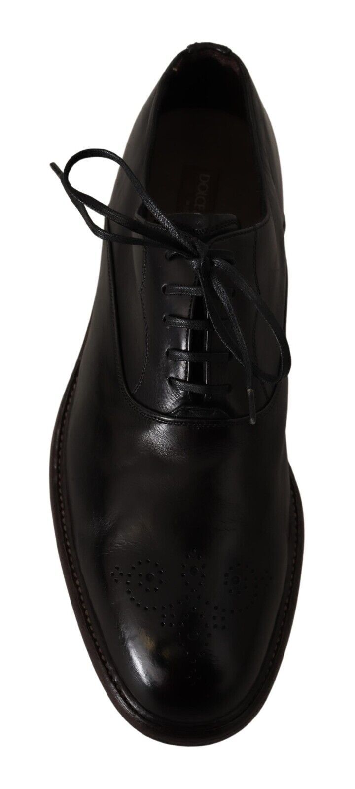 Dolce & Gabbana Elegant Black Leather Derby Formal Shoes EU44.5 / US11.5