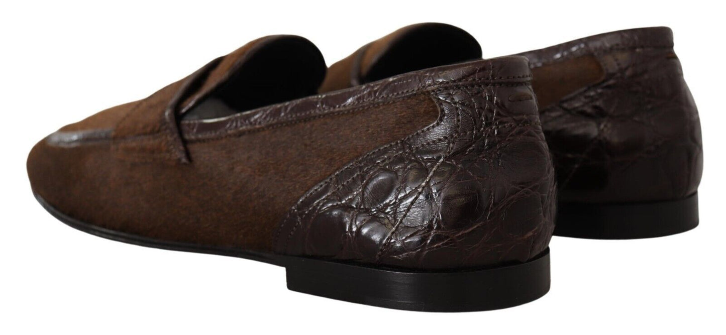 Dolce & Gabbana Exquisite Exotic Leather Loafers EU44 / US11