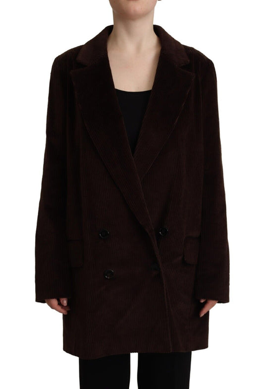 Dolce & Gabbana Elegant Burgundy Double-Breasted Trench Coat IT40 | S