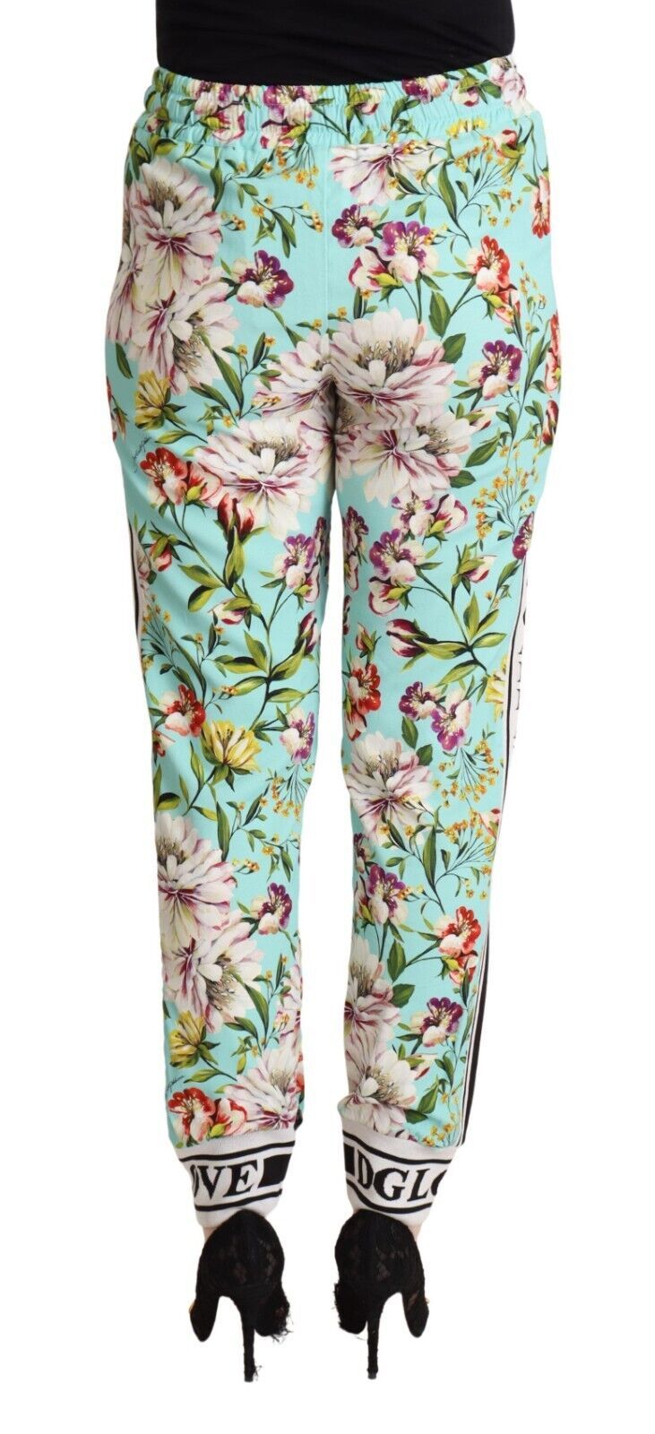 Dolce & Gabbana Floral Viscose Jogger Pants in Green IT36 / XS