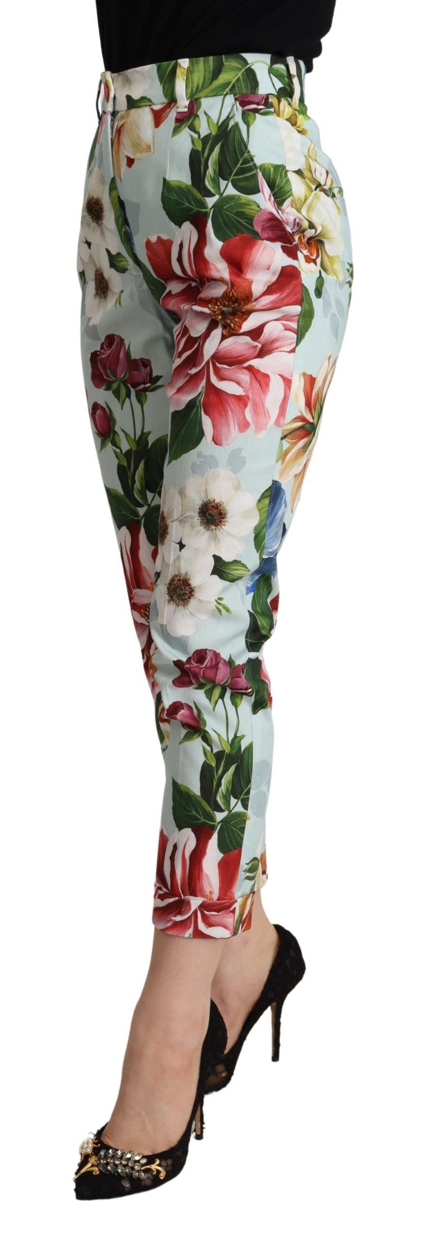 Dolce & Gabbana Elevate Your Chic with Floral Tapered Pants IT36 / XS