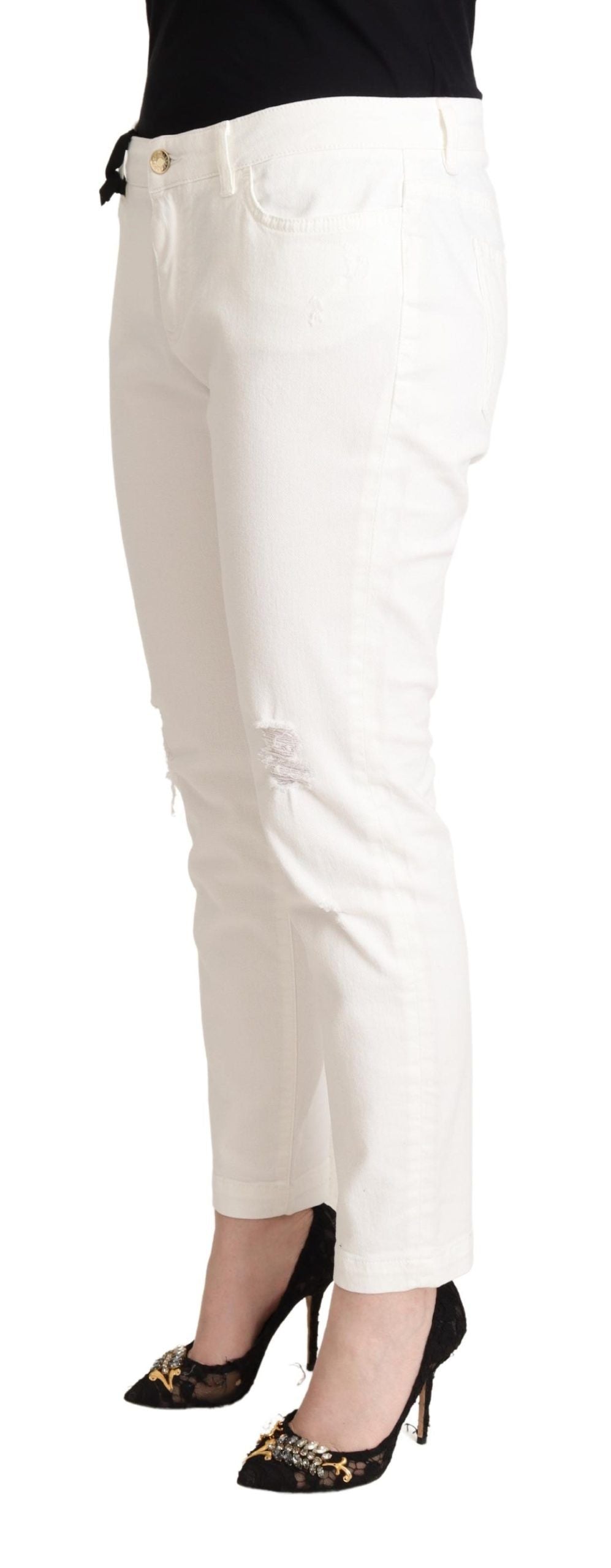 Dolce & Gabbana Elegant White Skinny Denim Jeans IT48 / XXL