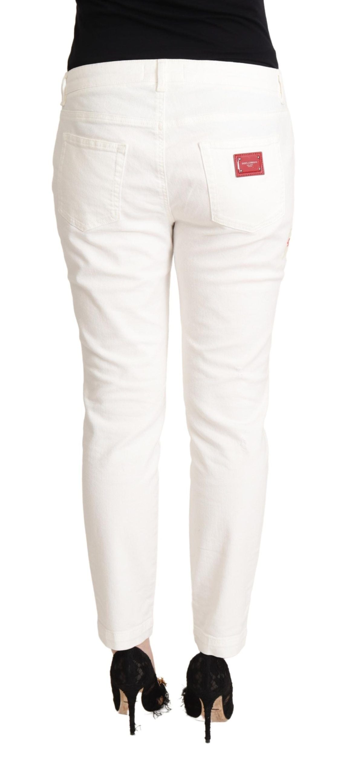 Dolce & Gabbana Elegant White Skinny Denim Jeans IT48 / XXL