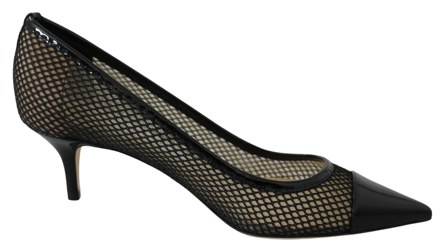 Jimmy Choo Chic Patent Mesh Pointed Pumps EU37 | US6.5