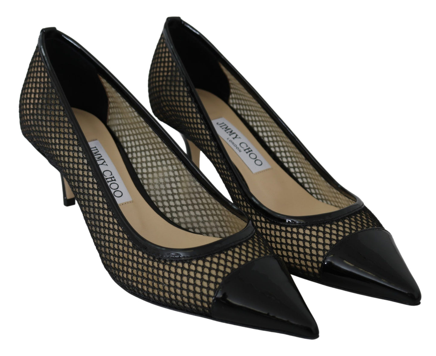 Jimmy Choo Chic Patent Mesh Pointed Pumps EU37 | US6.5