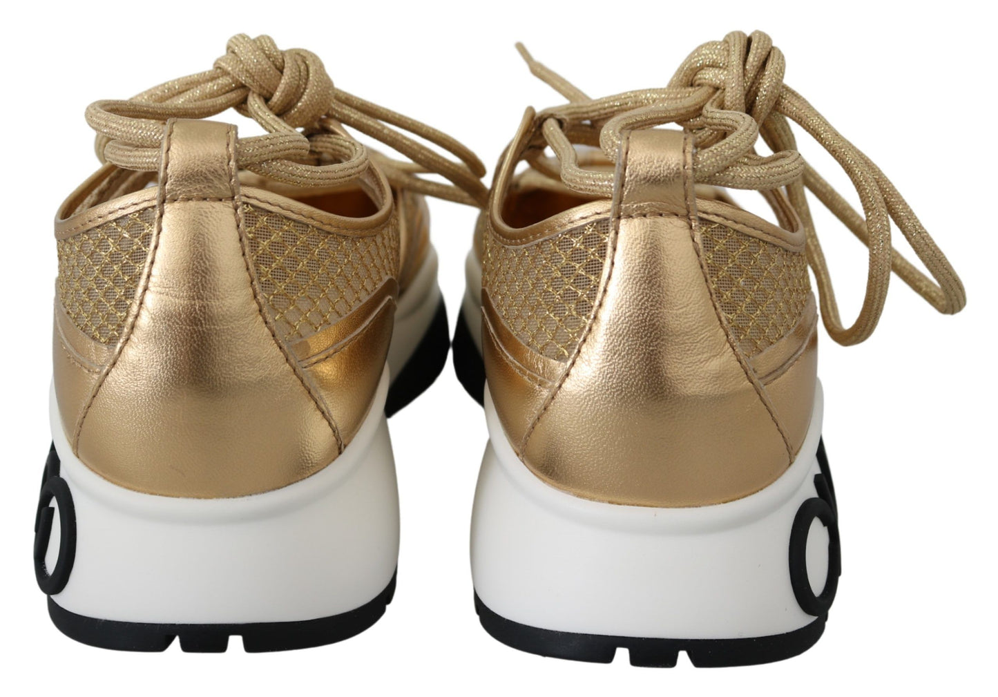 Jimmy Choo Golden Glamour Mesh Leather Sneakers EU36 | US6