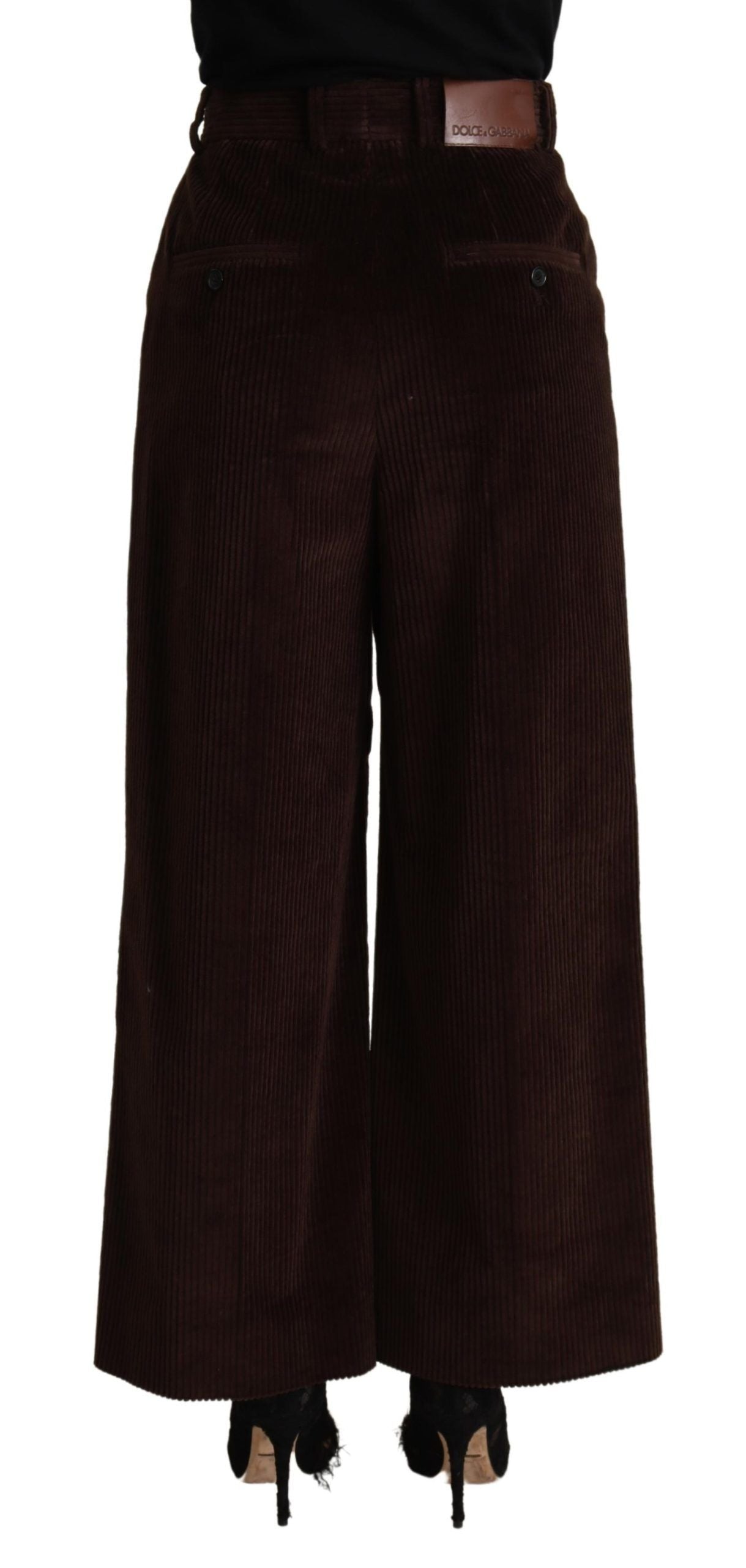 Dolce & Gabbana Elegant High-Waisted Wide Leg Pants IT40 | S