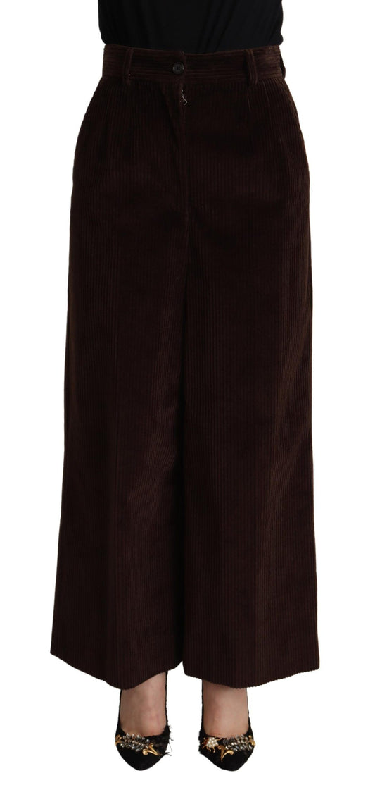 Dolce & Gabbana Elegant High-Waisted Wide Leg Pants IT40 | S