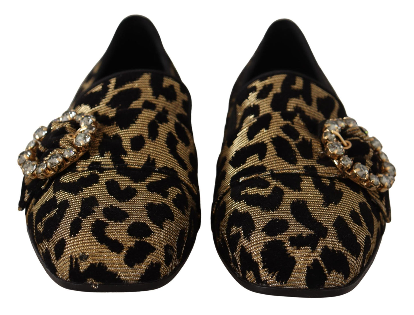 Dolce & Gabbana Elegant Leopard Crystal Gem Loafers EU36.5 / US6