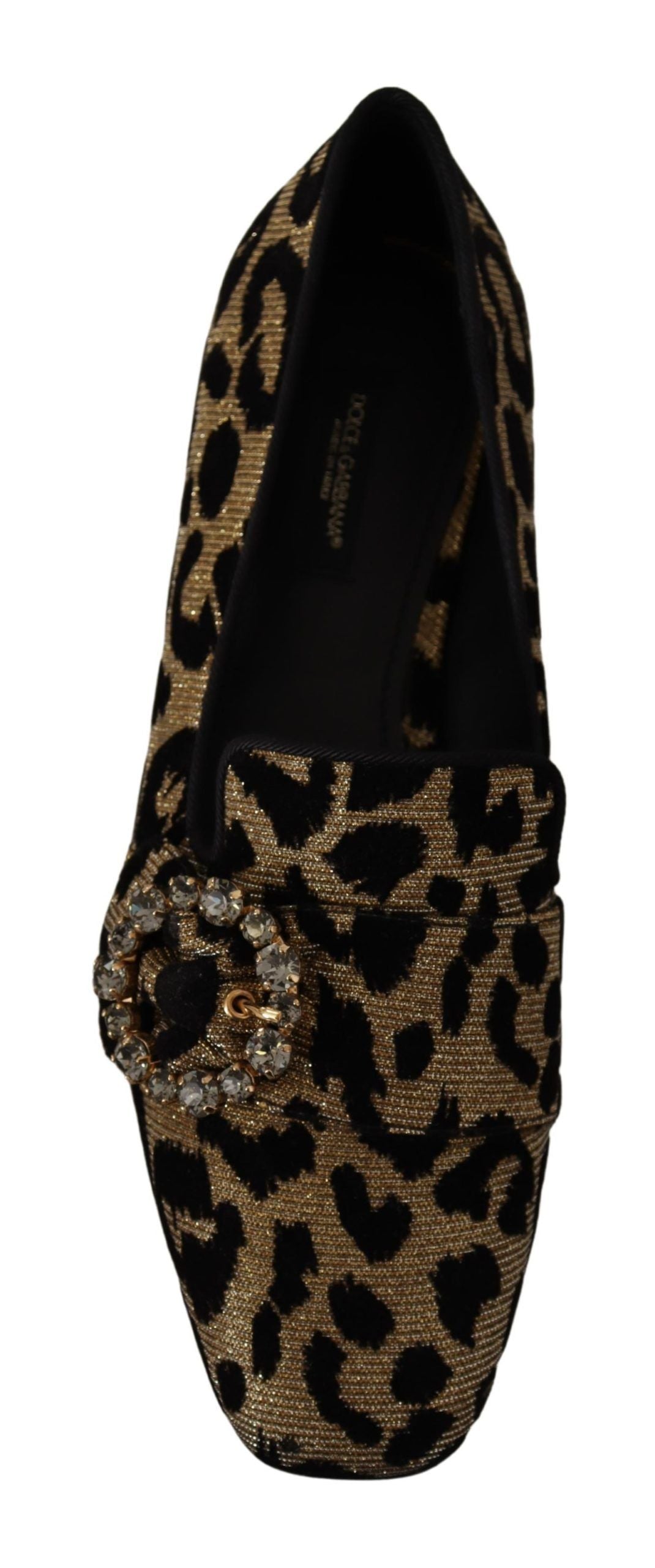 Dolce & Gabbana Elegant Leopard Crystal Gem Loafers EU36.5 / US6