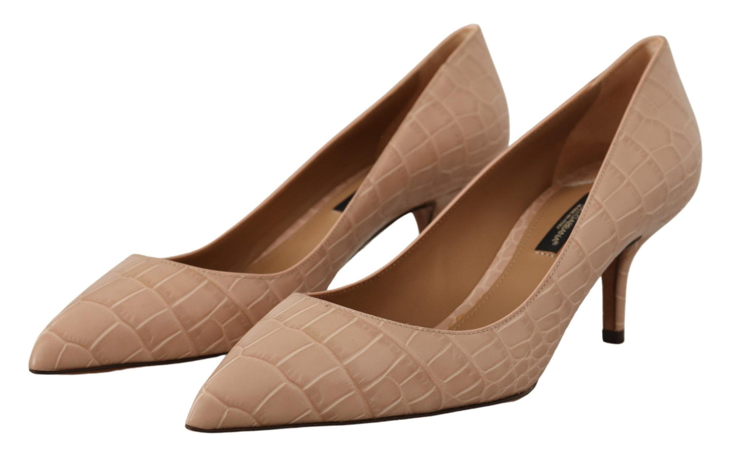 Dolce & Gabbana Elegant Beige Leather Pumps EU36.5 / US6