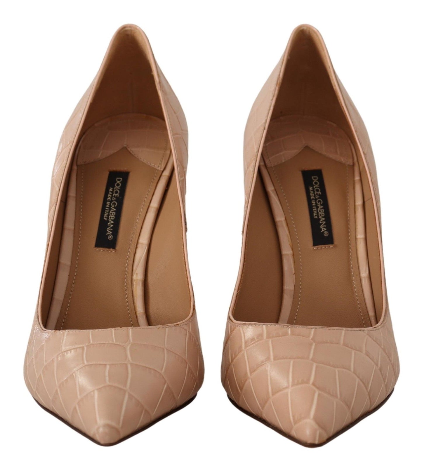 Dolce & Gabbana Elegant Beige Nude Leather Pumps EU36.5 / US6