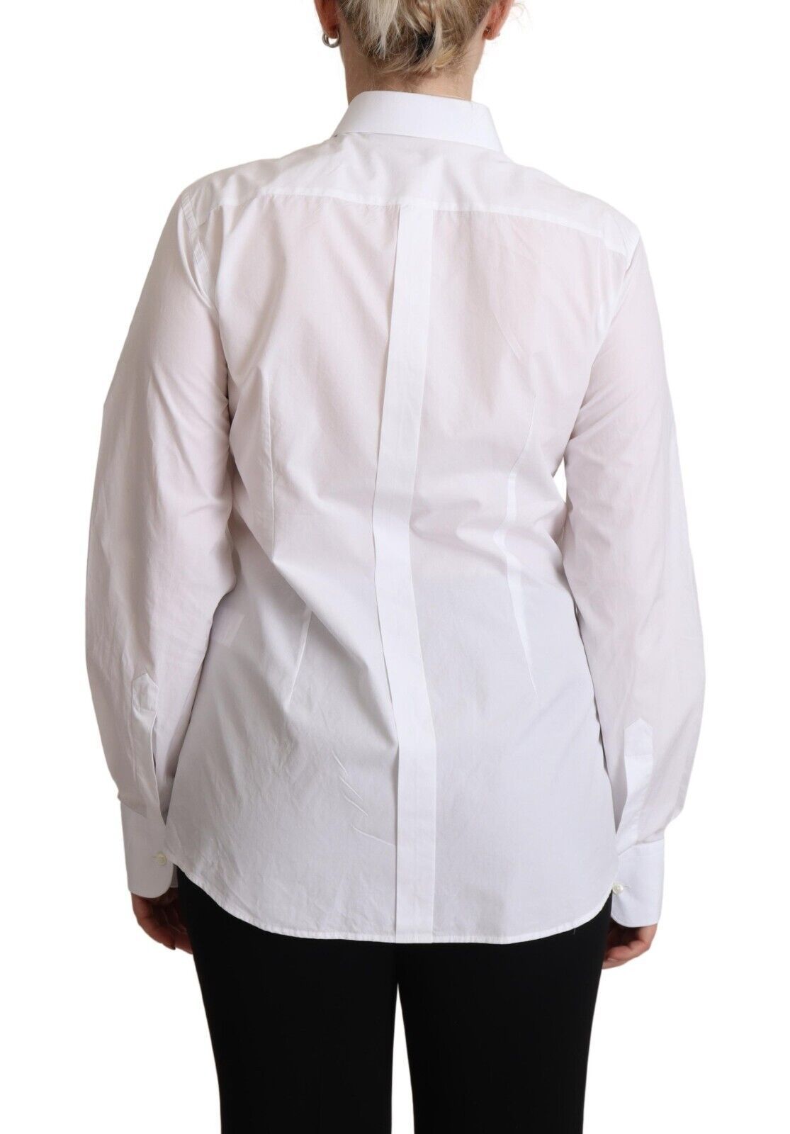 Dolce & Gabbana Elegant White Poplin Dress Shirt IT44 | L