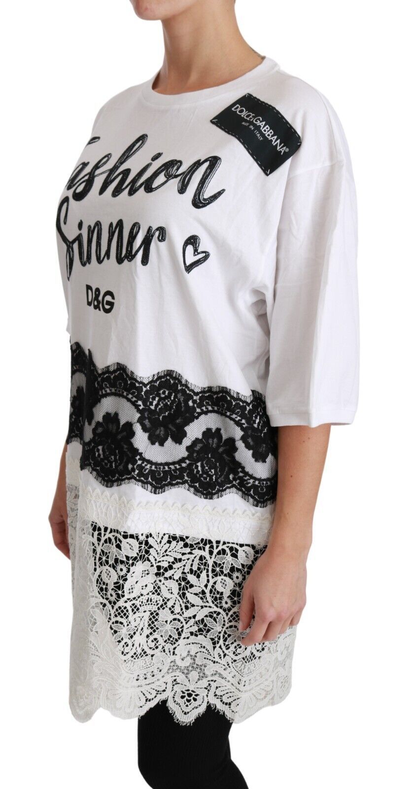 Dolce & Gabbana Chic DG Fashion Sinners Oversized Tee IT38 / XS