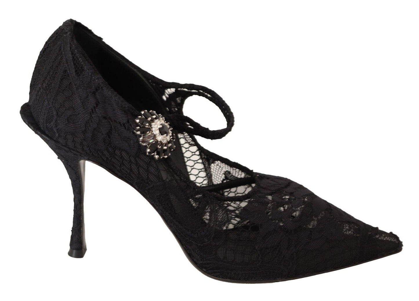 Dolce & Gabbana Elegant Black Lace Stiletto Pumps EU38 / US7.5