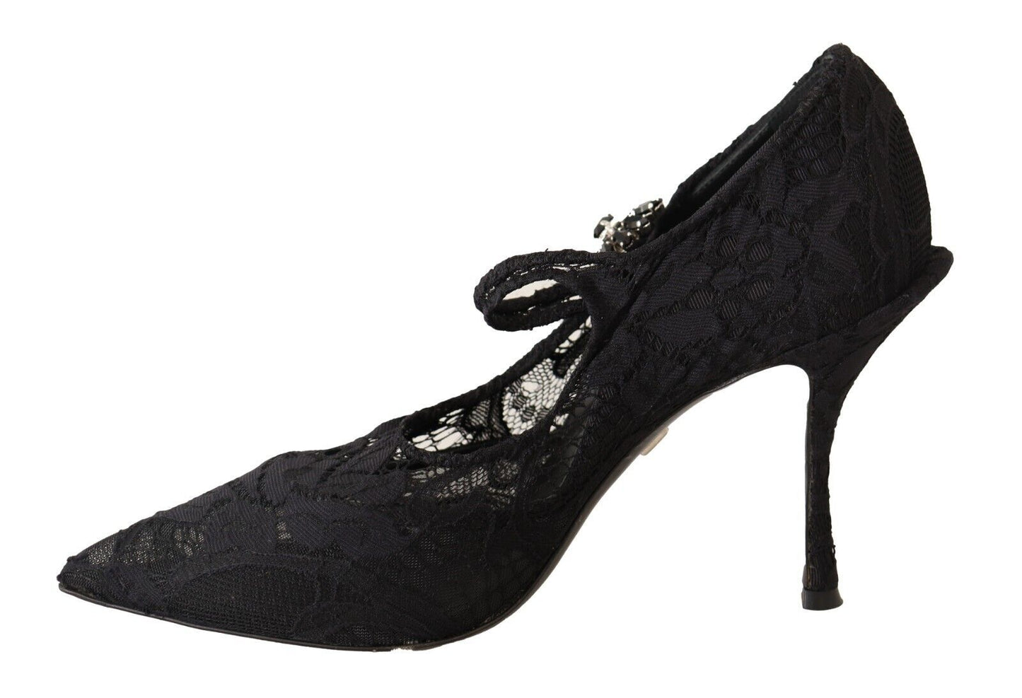 Dolce & Gabbana Elegant Black Lace Stiletto Pumps EU38 / US7.5