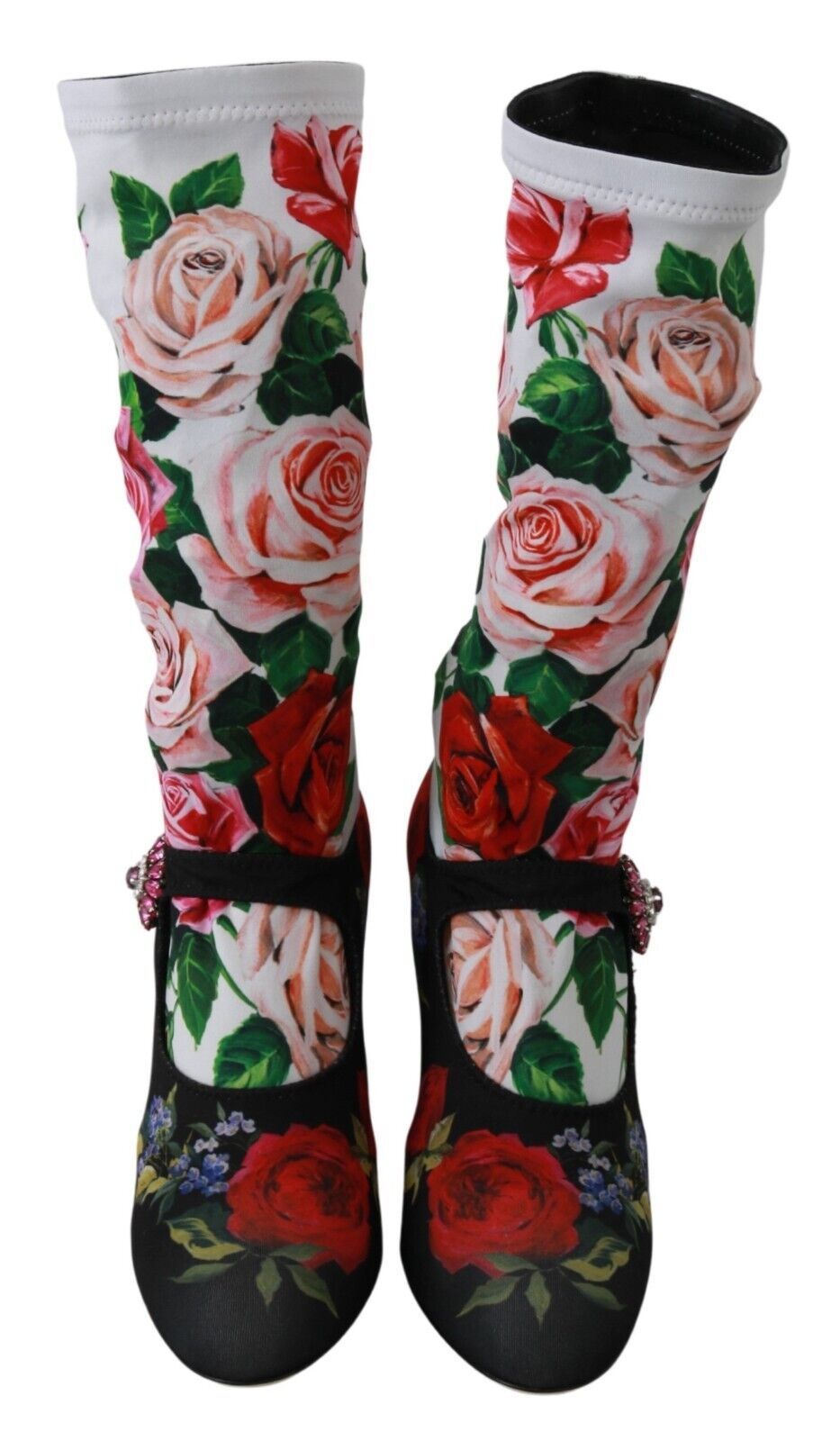 Dolce & Gabbana Floral Embellished Socks Boots EU38 / US7.5