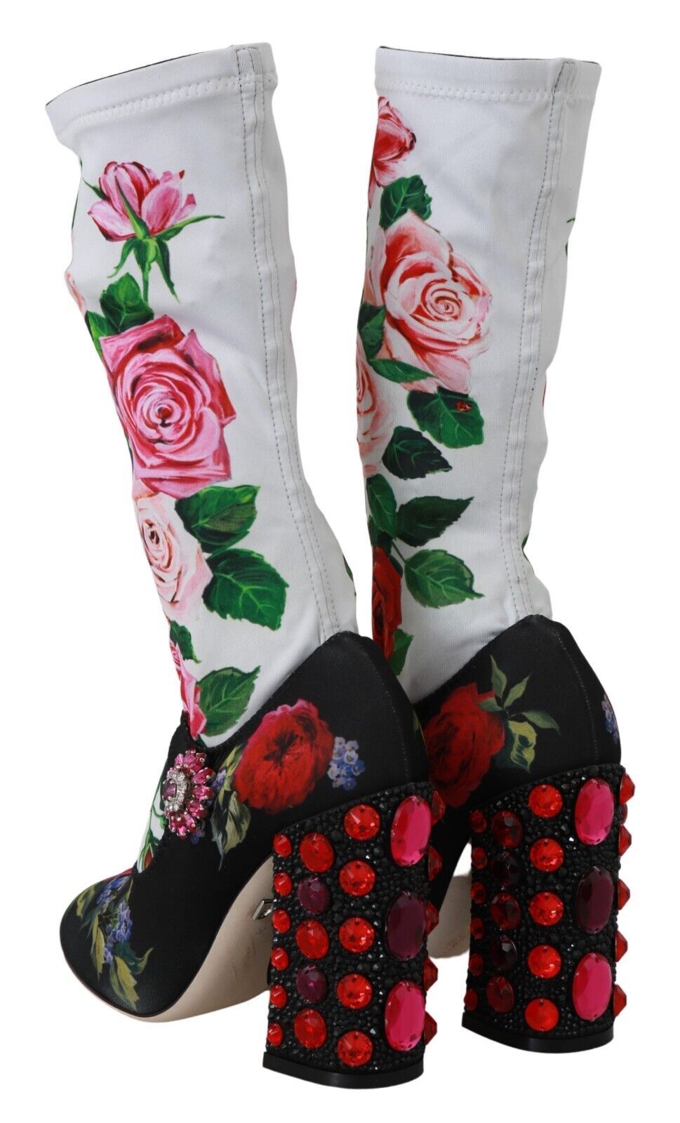 Dolce & Gabbana Floral Embellished Socks Boots EU38 / US7.5