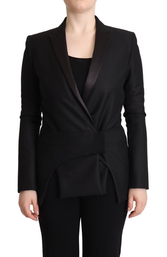 Costume National Elegant Black Double-Breasted Blazer IT40 | S