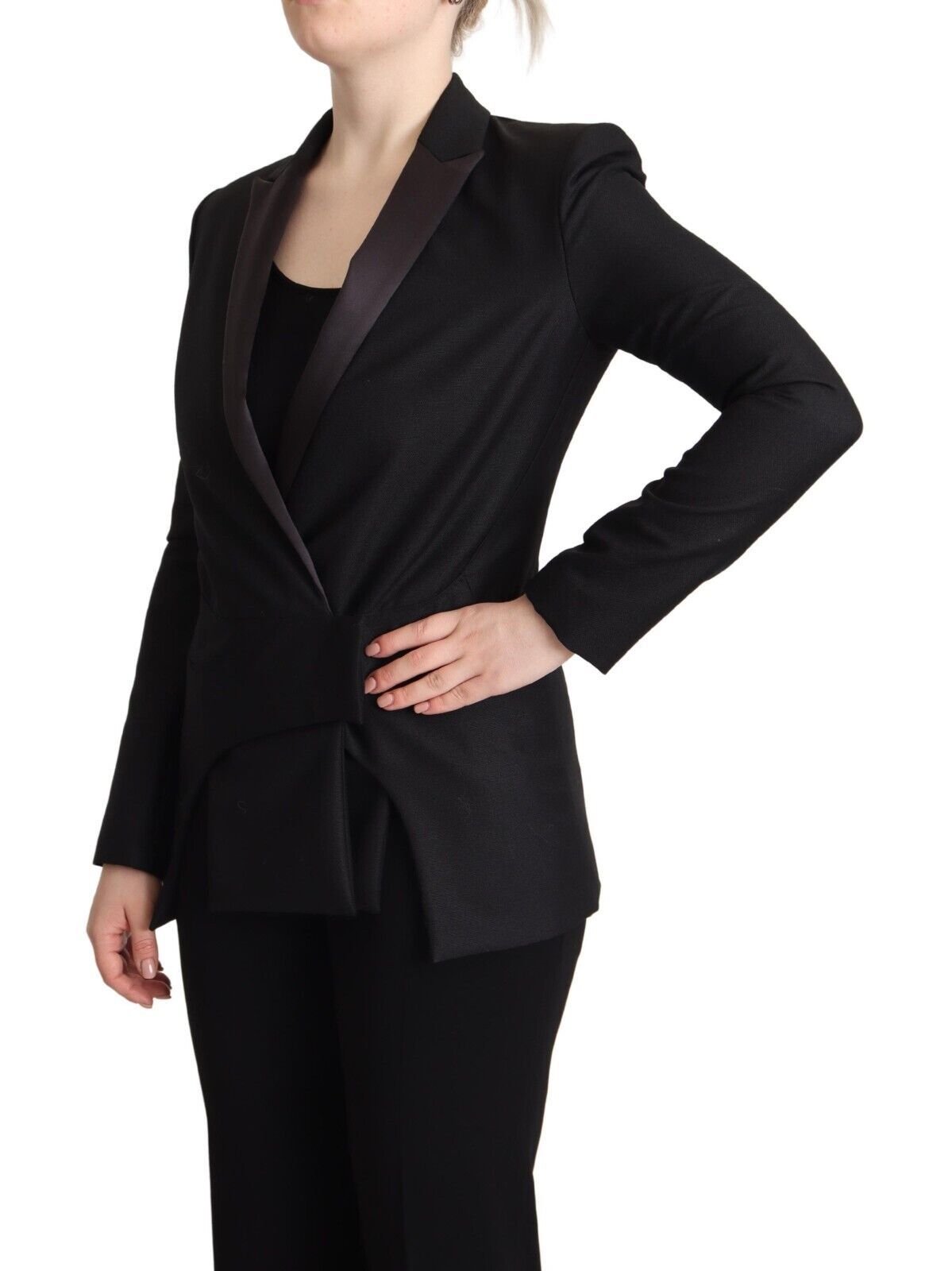 Costume National Elegant Black Double-Breasted Blazer IT40 | S