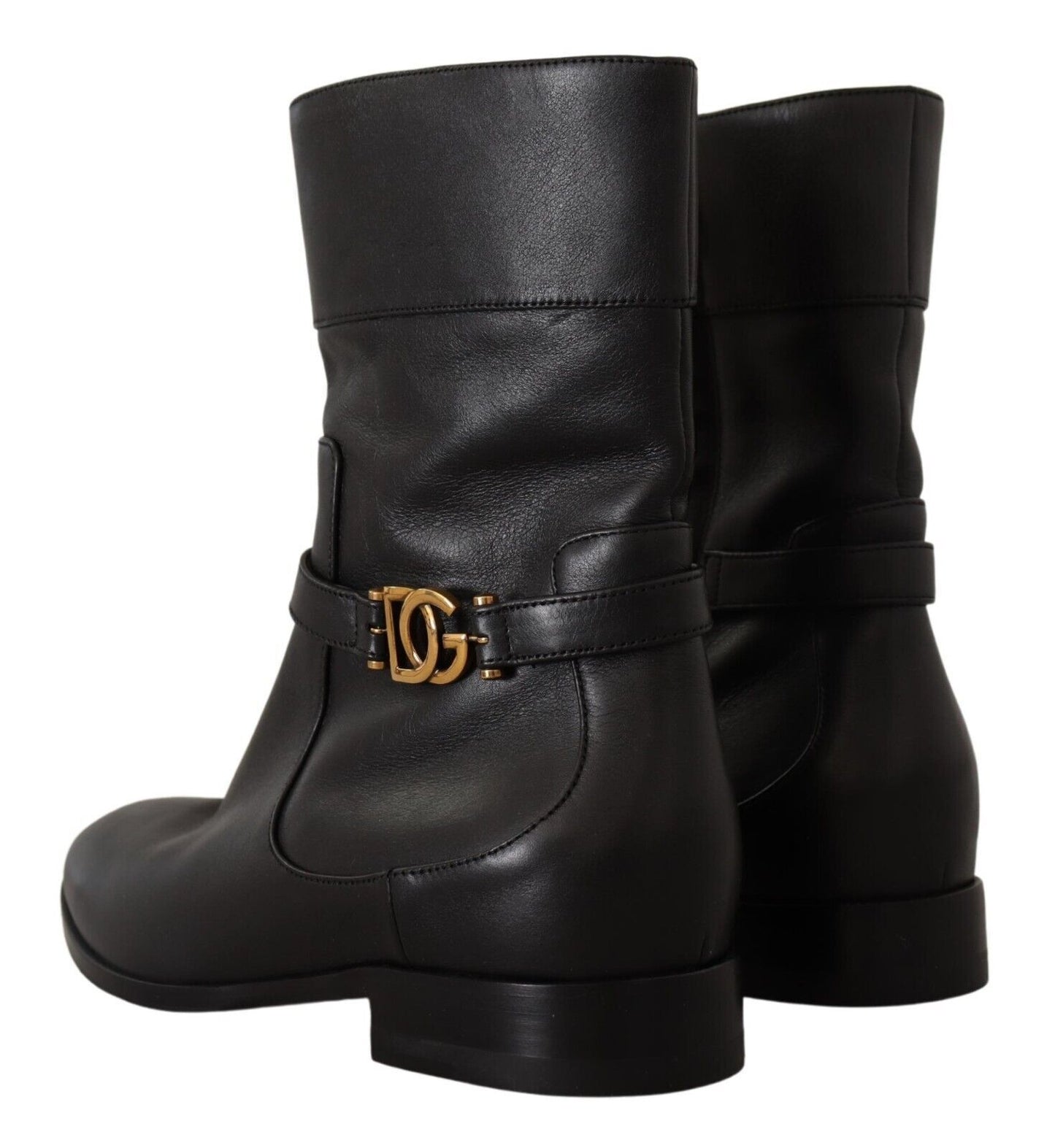 Dolce & Gabbana Elegant Leather Biker Boots EU36 / US5.5