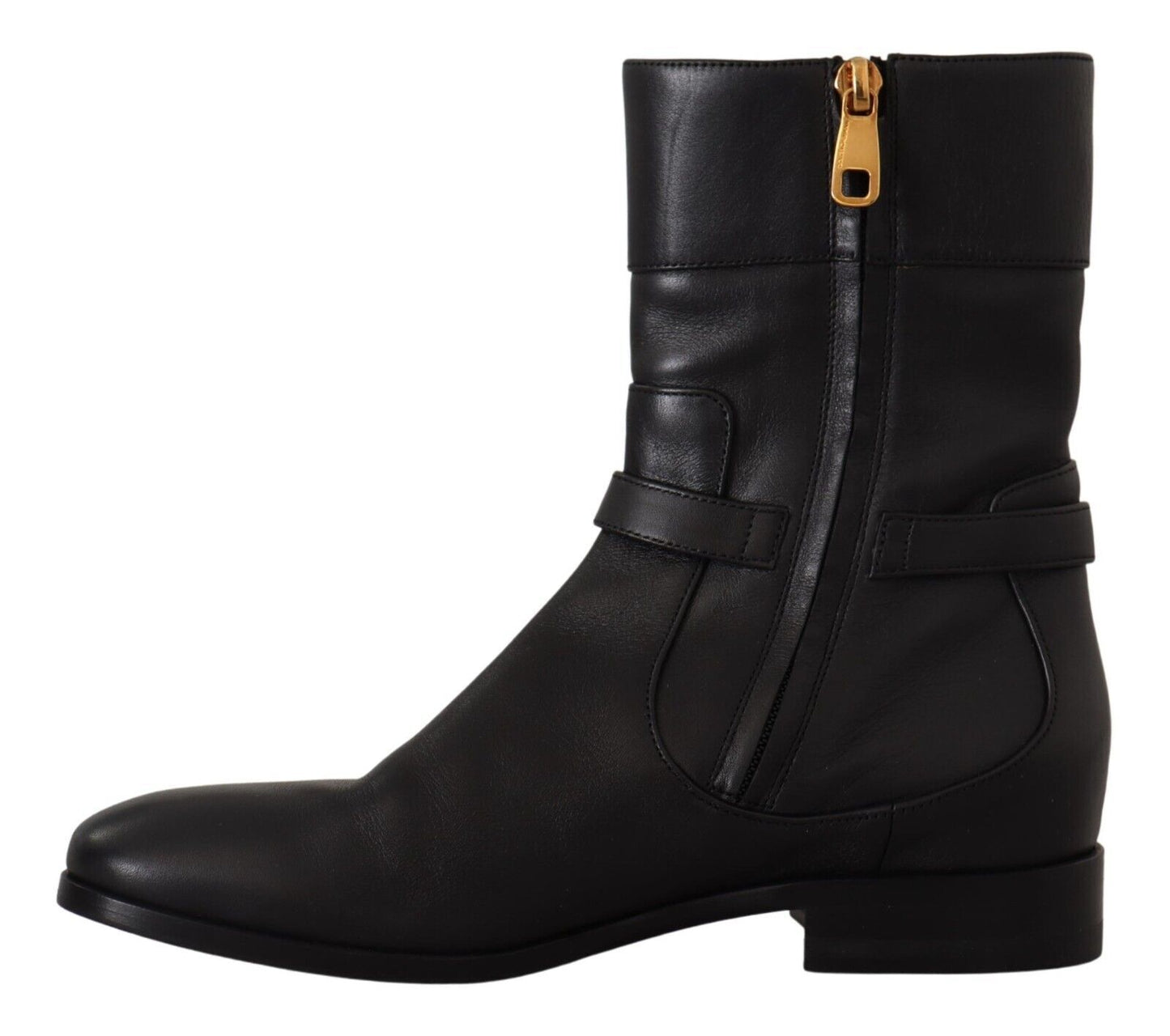 Dolce & Gabbana Elegant Leather Biker Boots EU36 / US5.5