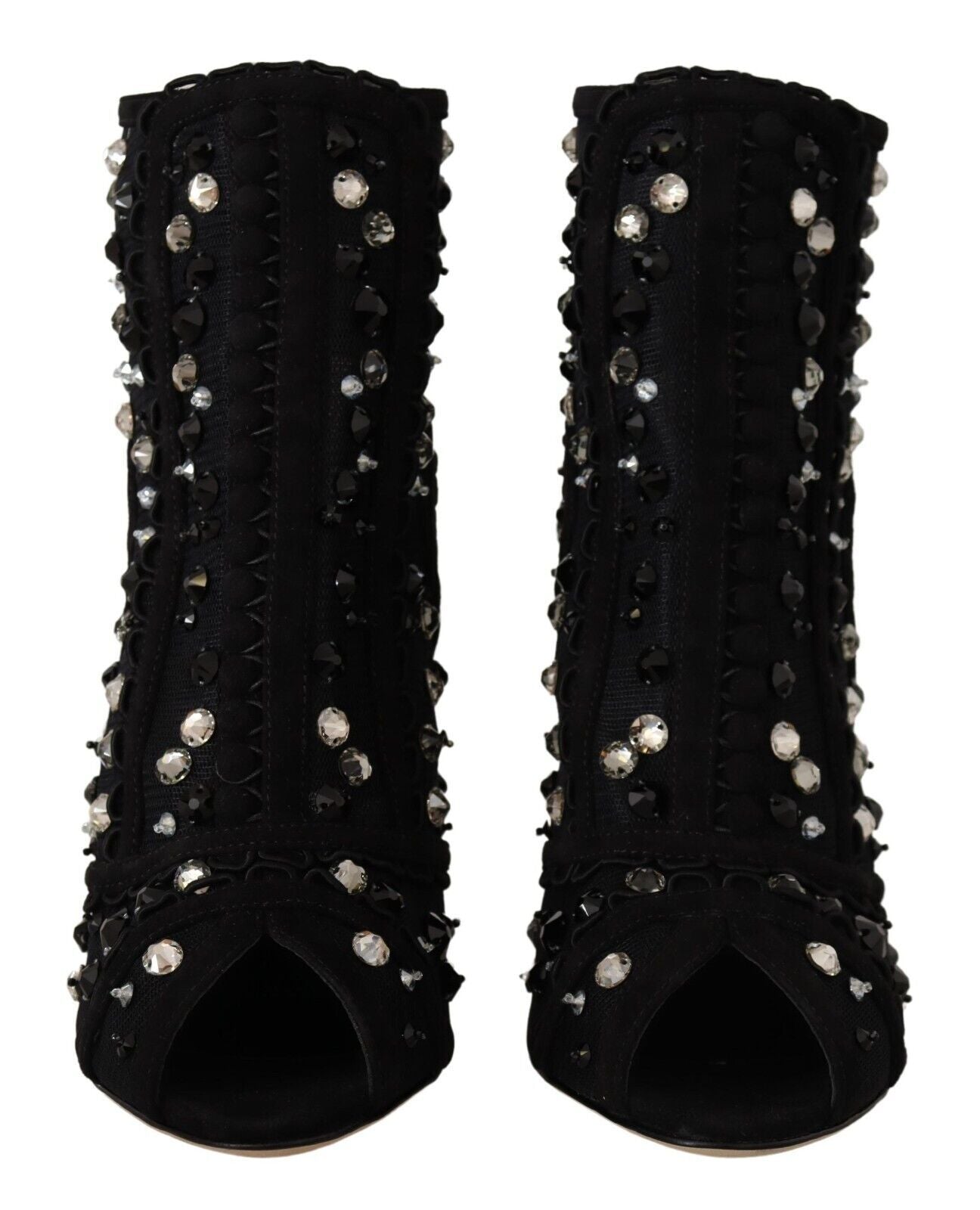 Dolce & Gabbana Embellished Crystal Short Boots EU37.5 / US7