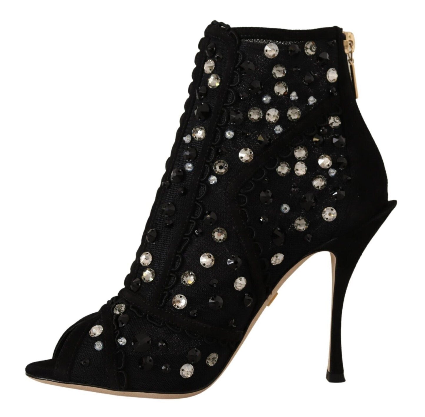 Dolce & Gabbana Embellished Crystal Short Boots EU37.5 / US7