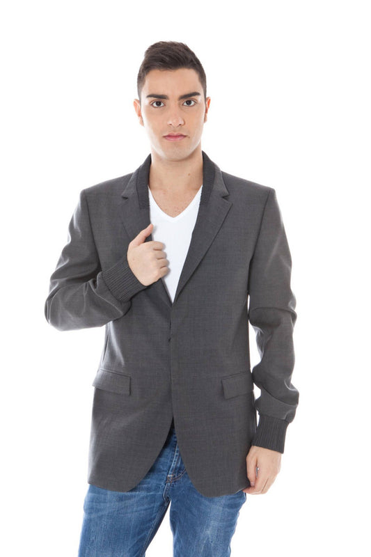 Calvin Klein Gray Wool Men Jacket IT48 | M