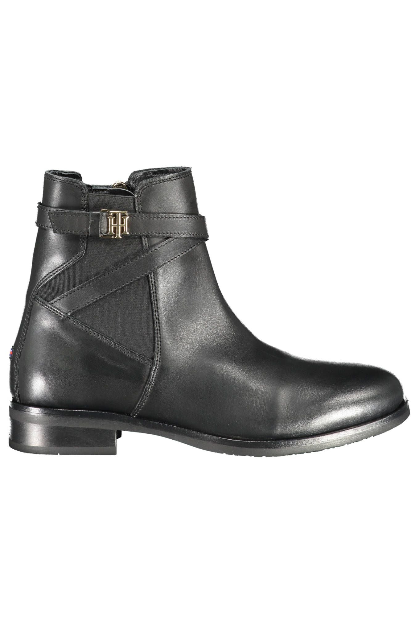 Tommy Hilfiger Black Leather Women Boot EU36 | US6