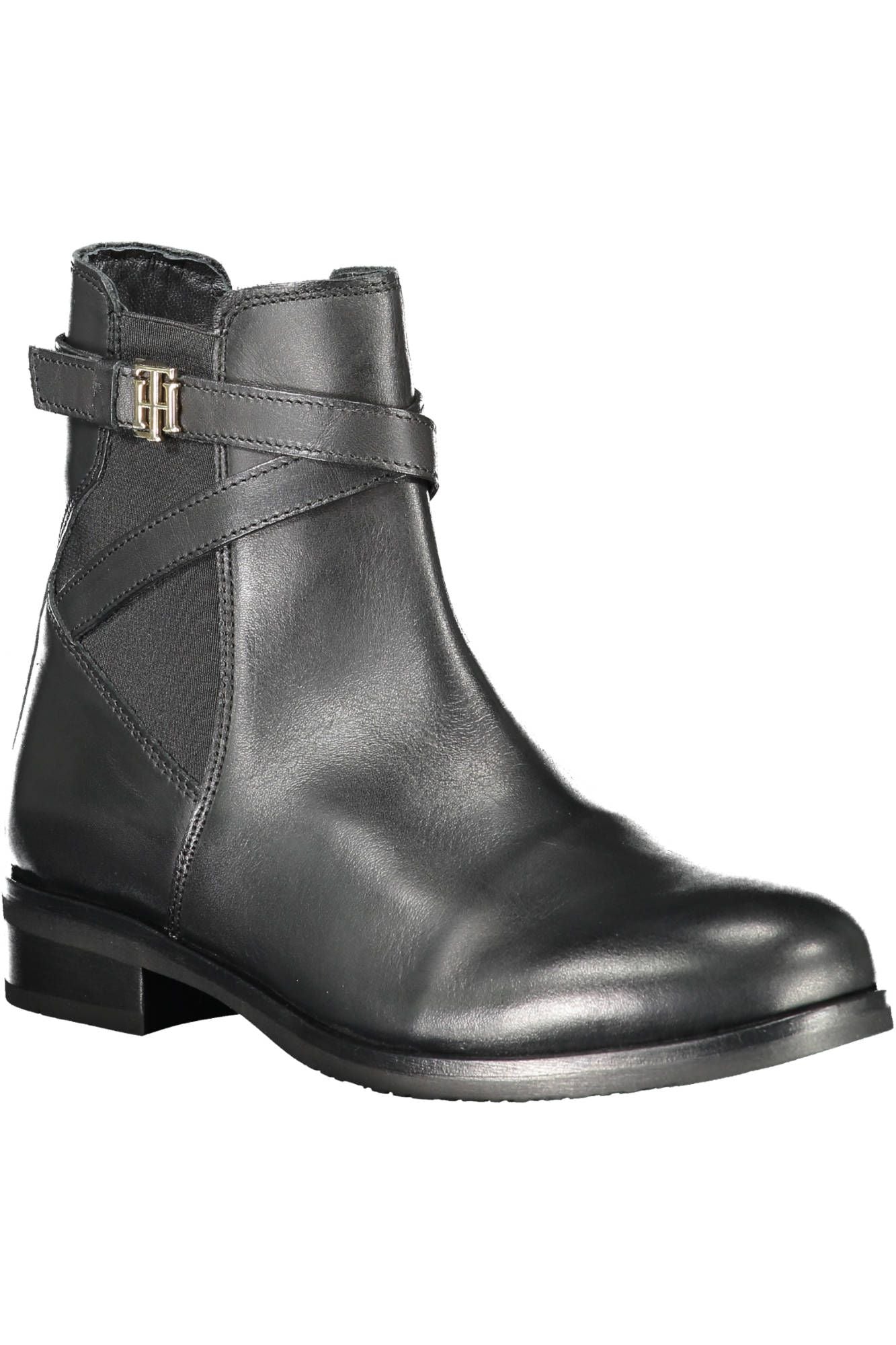 Tommy Hilfiger Black Leather Women Boot EU36 | US6