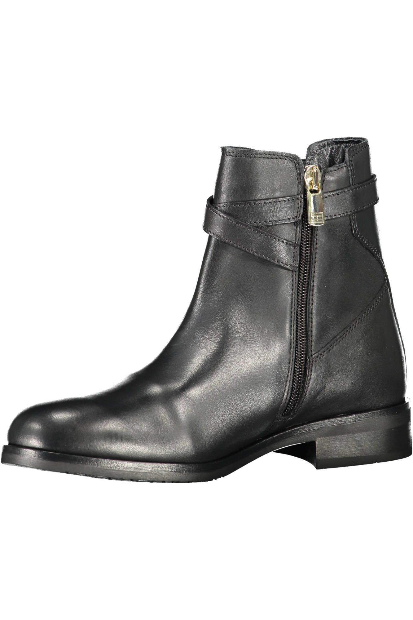 Tommy Hilfiger Black Leather Women Boot EU36 | US6