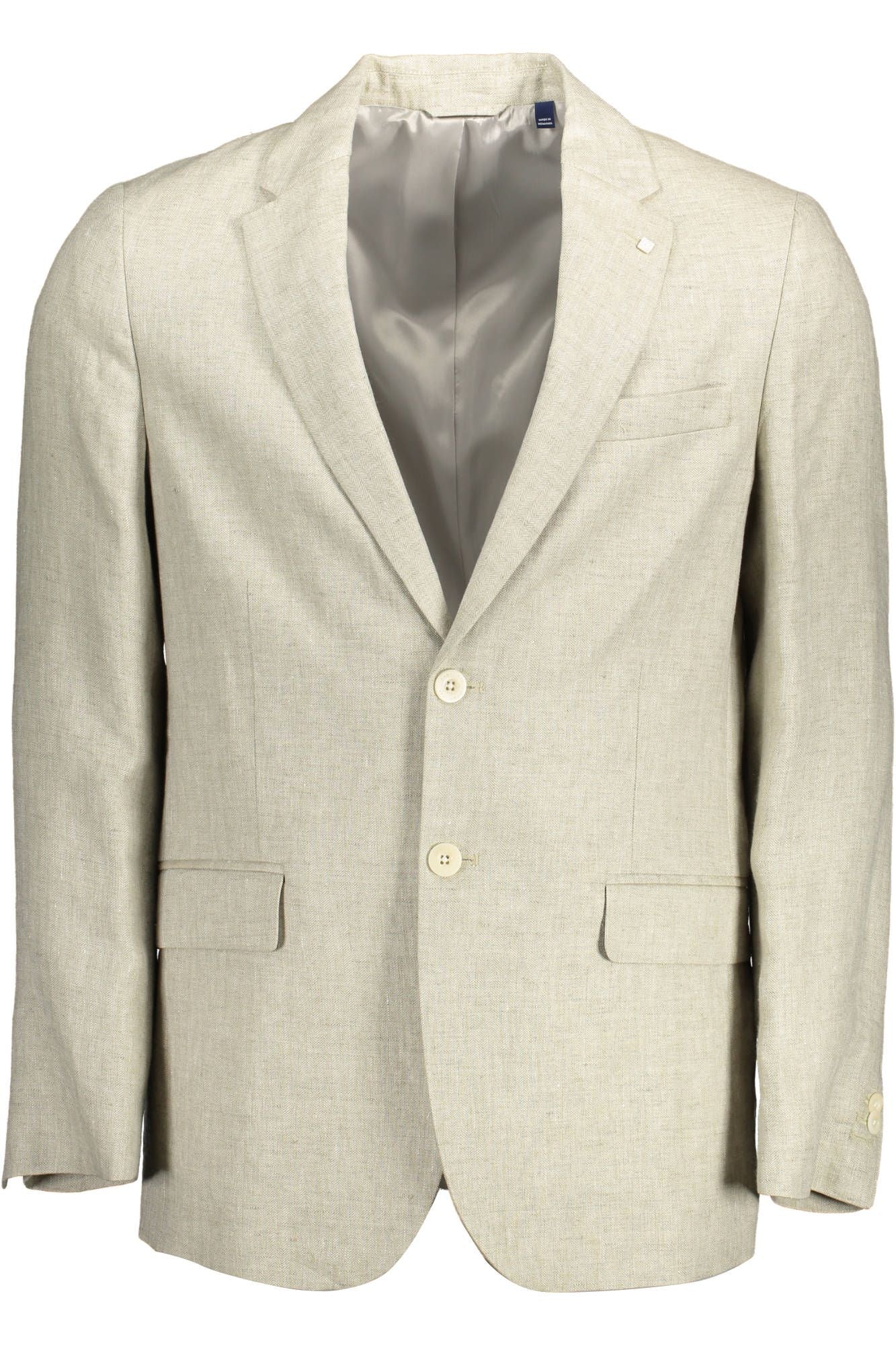 Gant Beige Linen Classic Jacket with Logo Detailing IT52 | XL