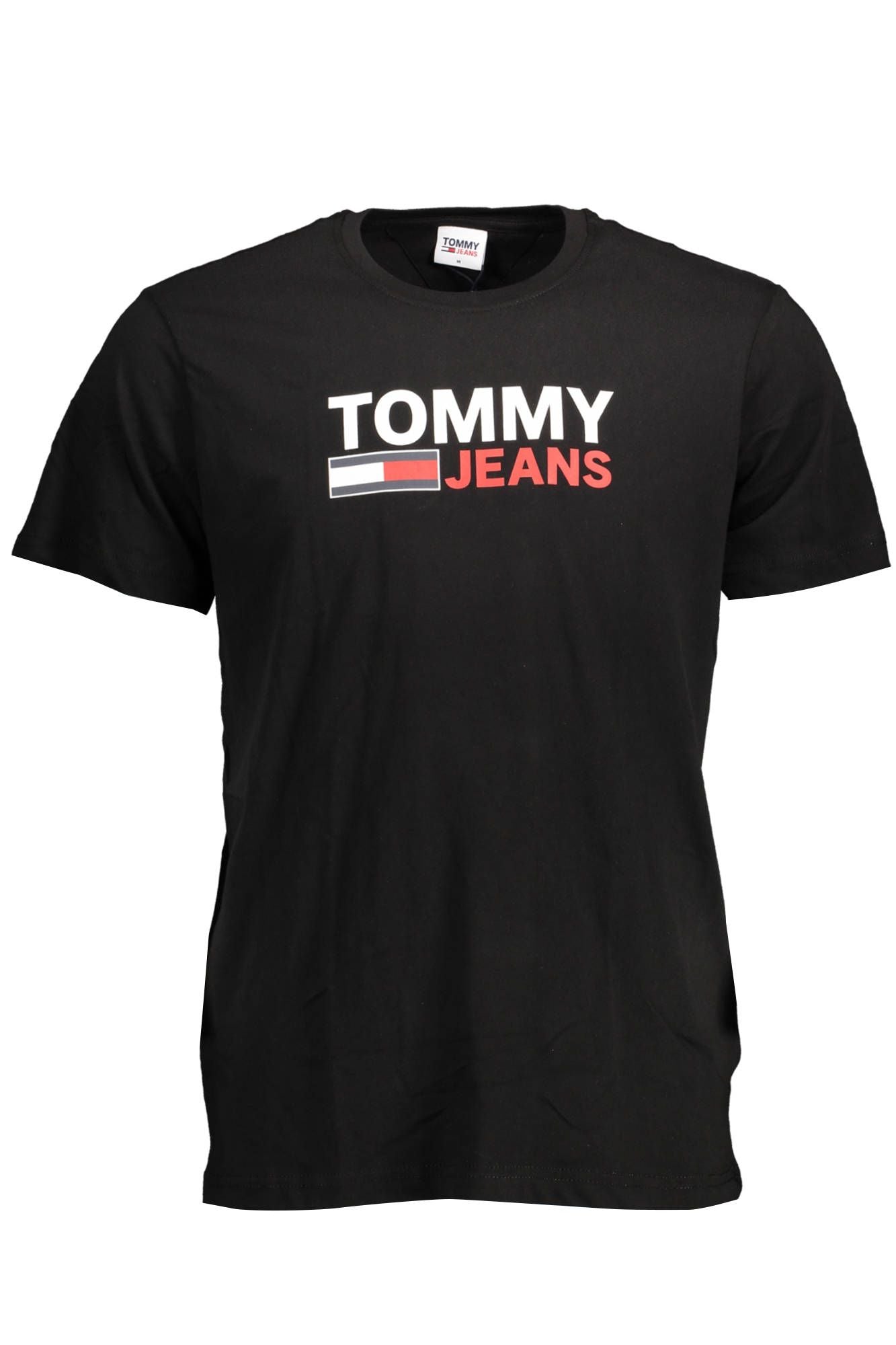 Tommy Hilfiger Black Cotton Men T-Shirt