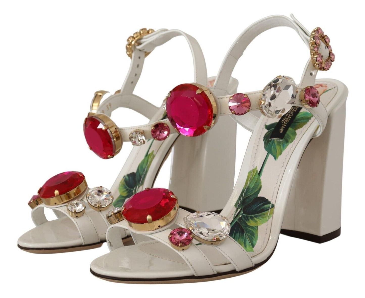 Dolce & Gabbana Keira Crystal-Embellished Ankle Strap Heels EU35.5 / US5