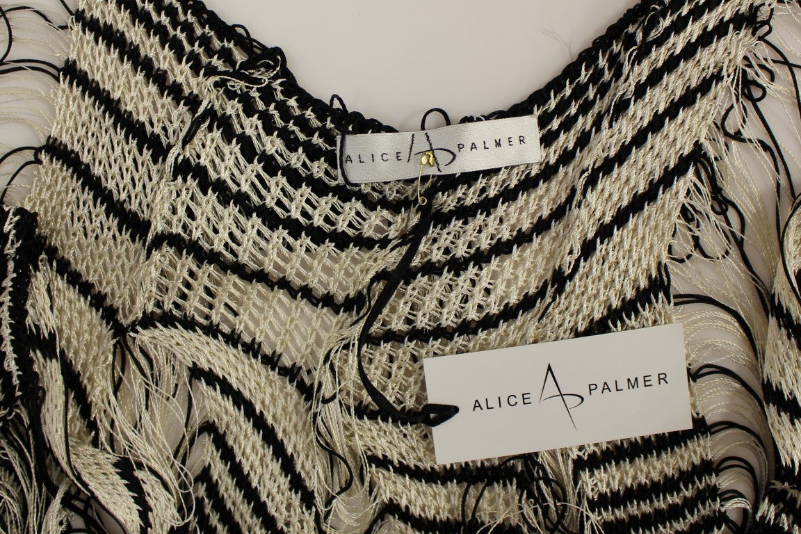 Alice Palmer Black and White Knitted Artisan Dress Size S