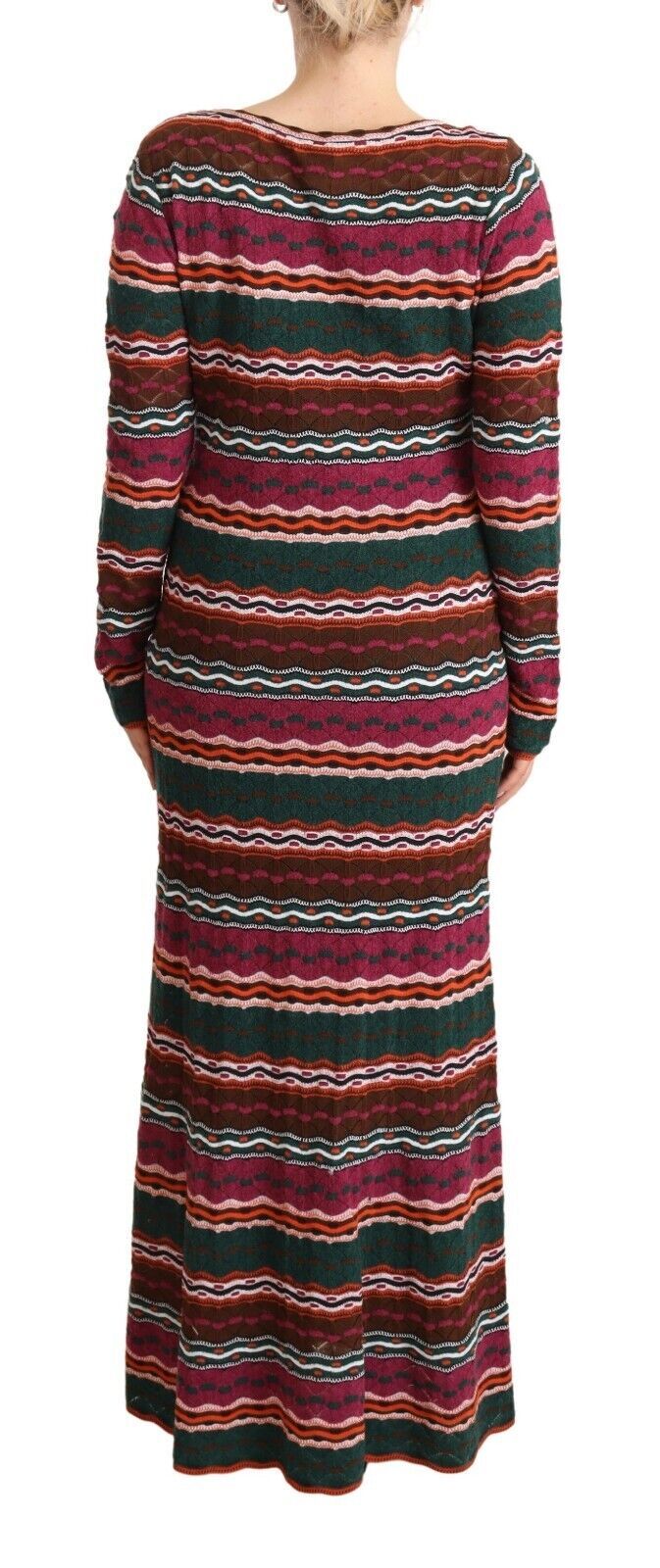 Missoni Multicolor Striped Long Sleeve Sheath Dress IT44 | L