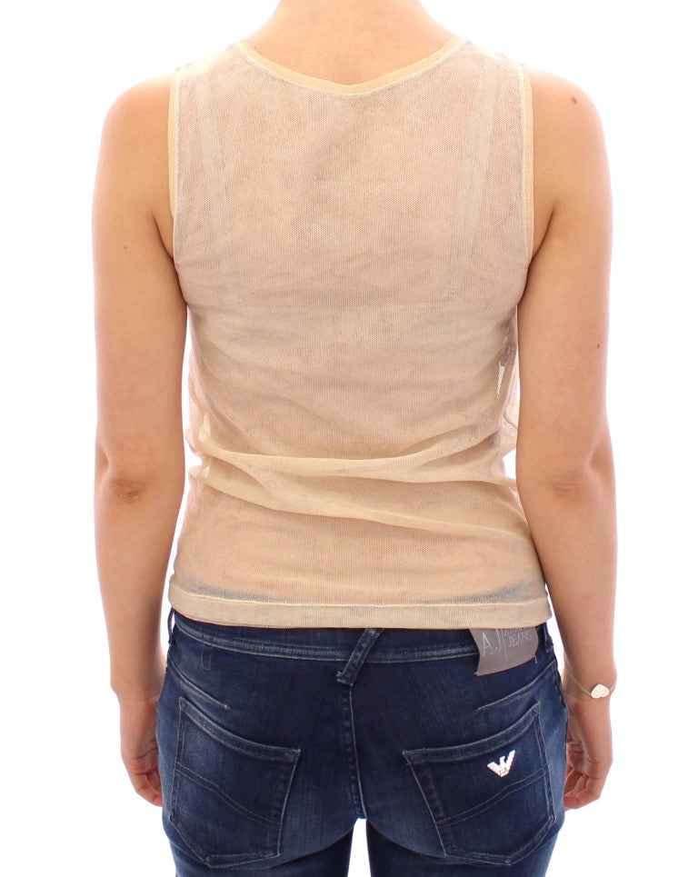 Dolce & Gabbana Elegant Beige Tank Top Blouse IT40 / S