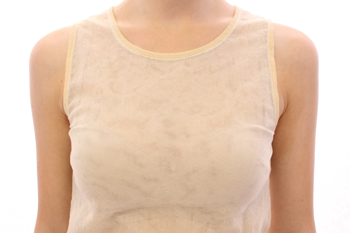 Dolce & Gabbana Elegant Beige Tank Top Blouse IT40 / S