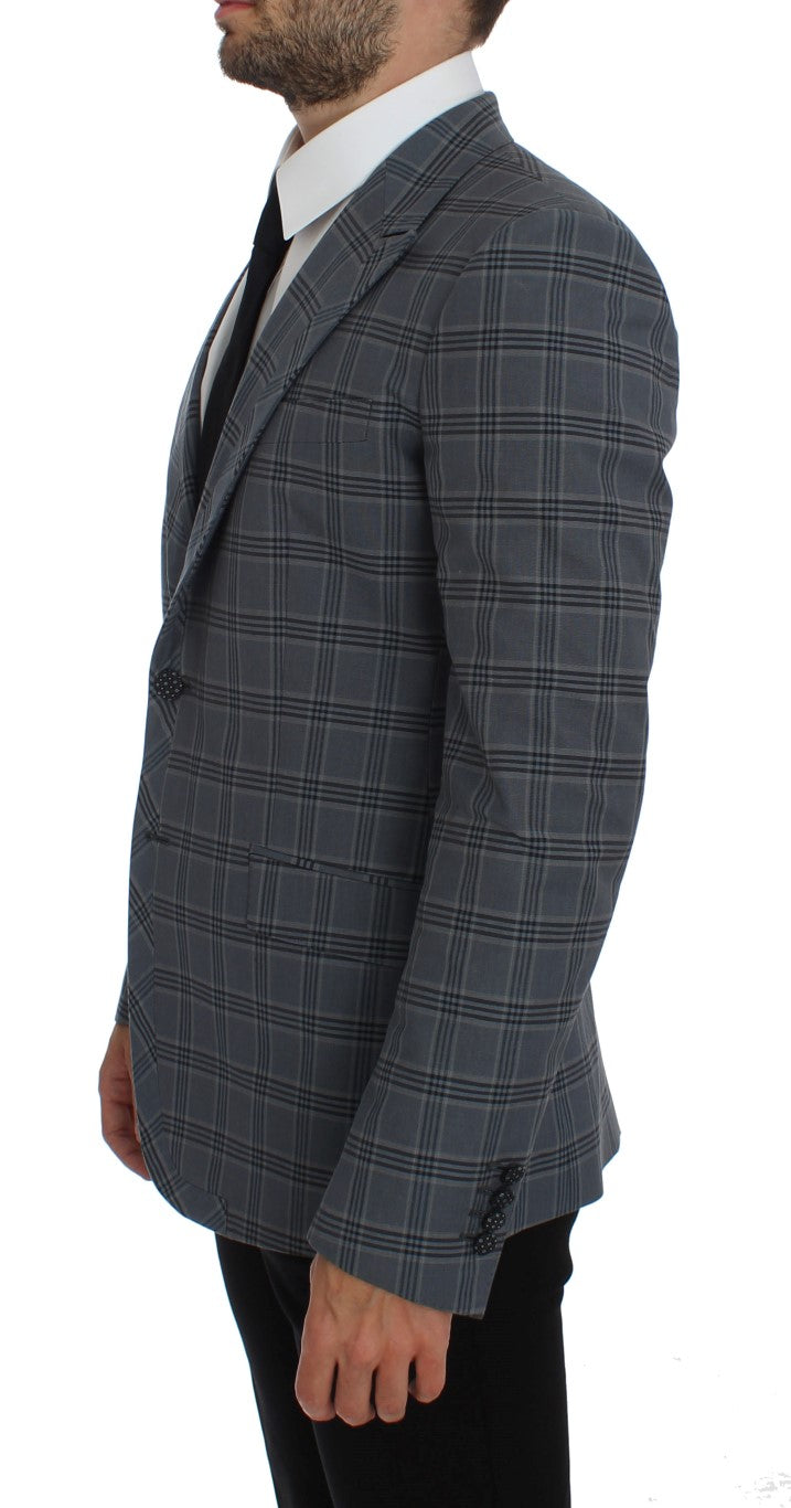 Dolce & Gabbana Elegant Blue Checkered Slim Fit Blazer IT44 / XS