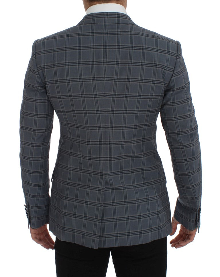 Dolce & Gabbana Elegant Blue Checkered Slim Fit Blazer IT44 / XS