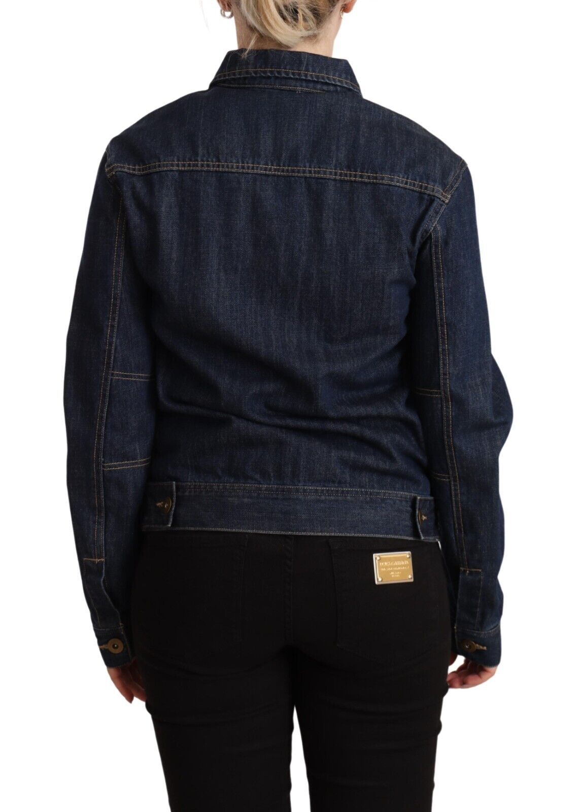 Master Coat Elegant Dark Blue Denim Jacket IT40 | S