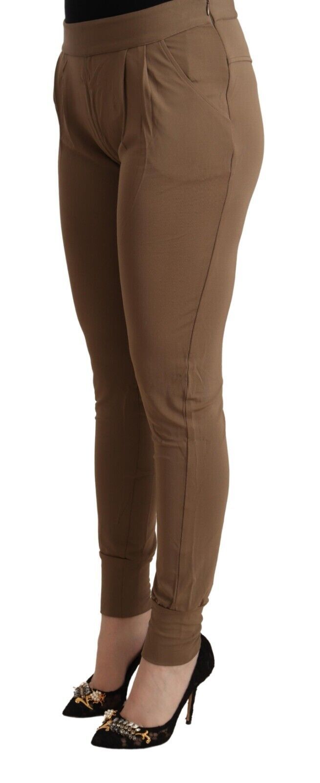 Scervino Street Chic Brown Mid Waist Tapered Pants IT44 | L