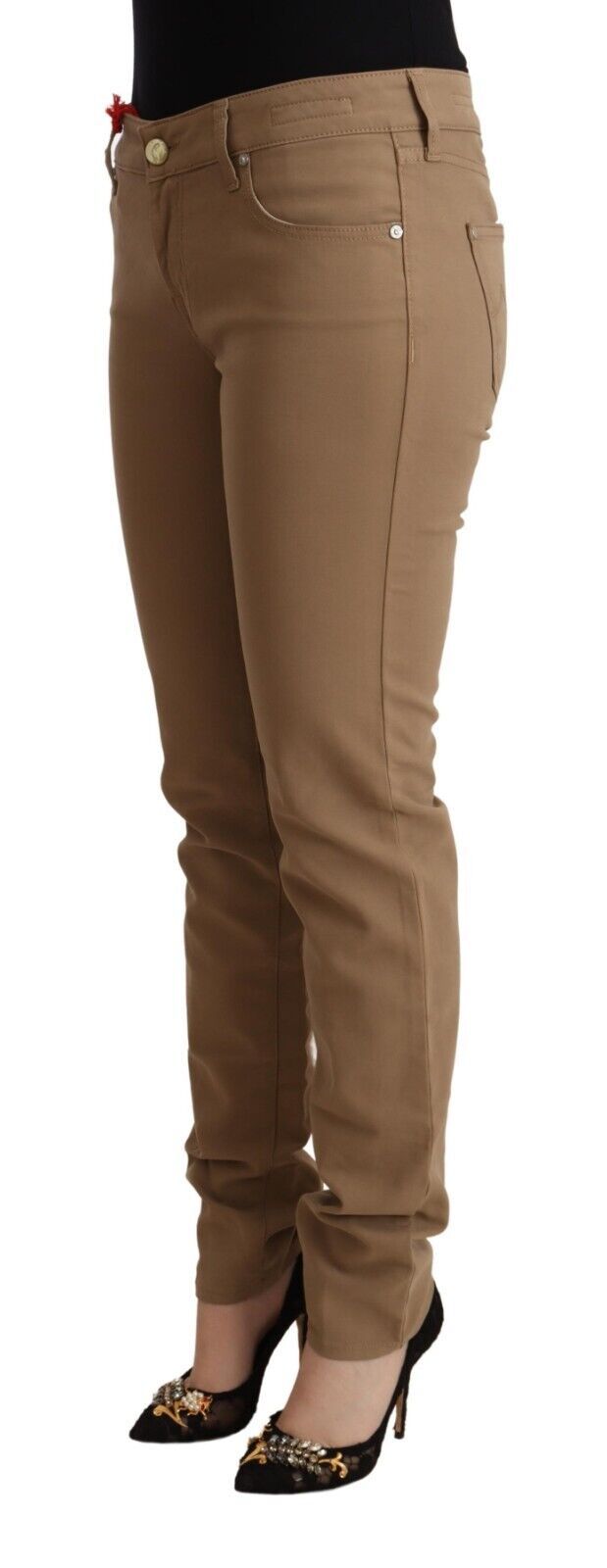 Jacob Cohen Elegant Brown Mid Waist Skinny Pants W31