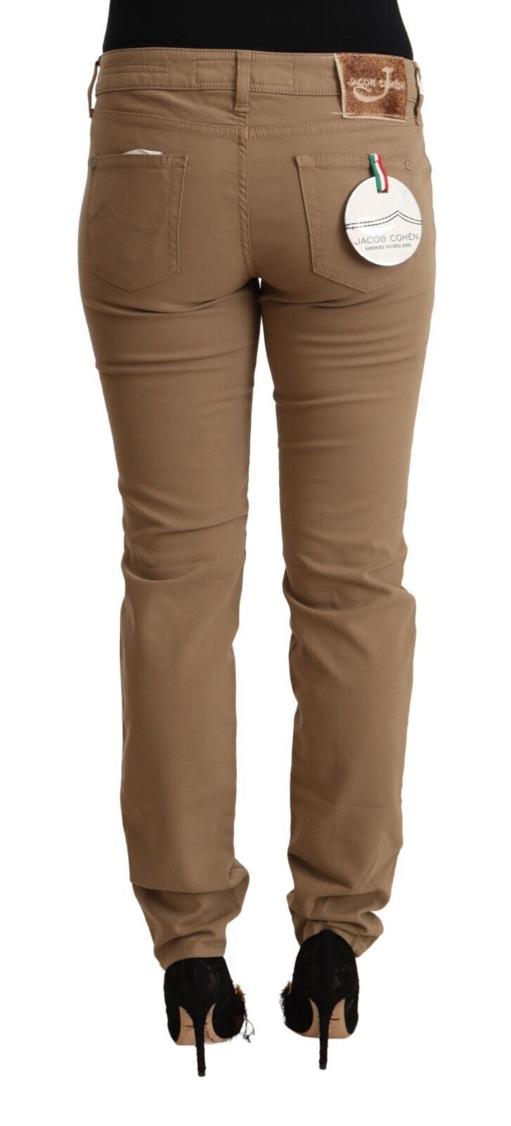 Jacob Cohen Elegant Brown Mid Waist Skinny Pants W31