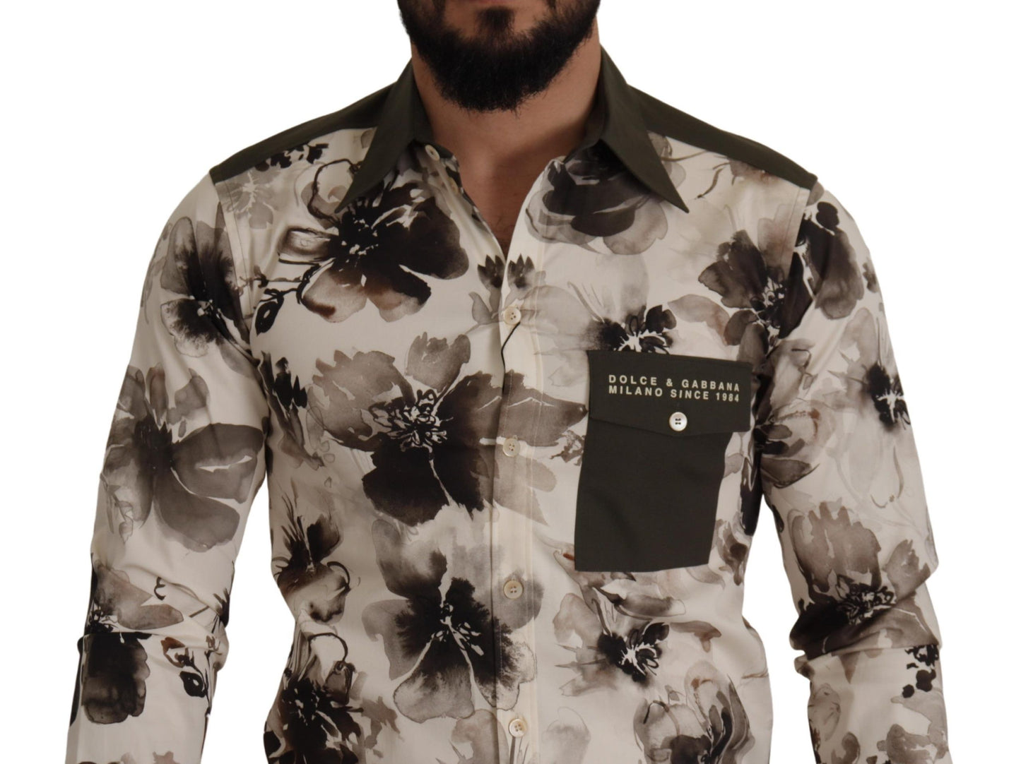 Dolce & Gabbana Floral Print Casual Cotton Shirt IT38 | XS